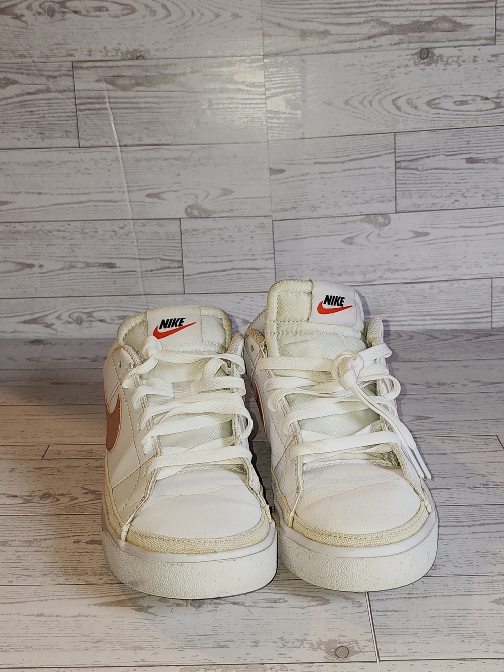 Nike Court Legacy Next Nature White Pink Sneakers Women's Size 8.5